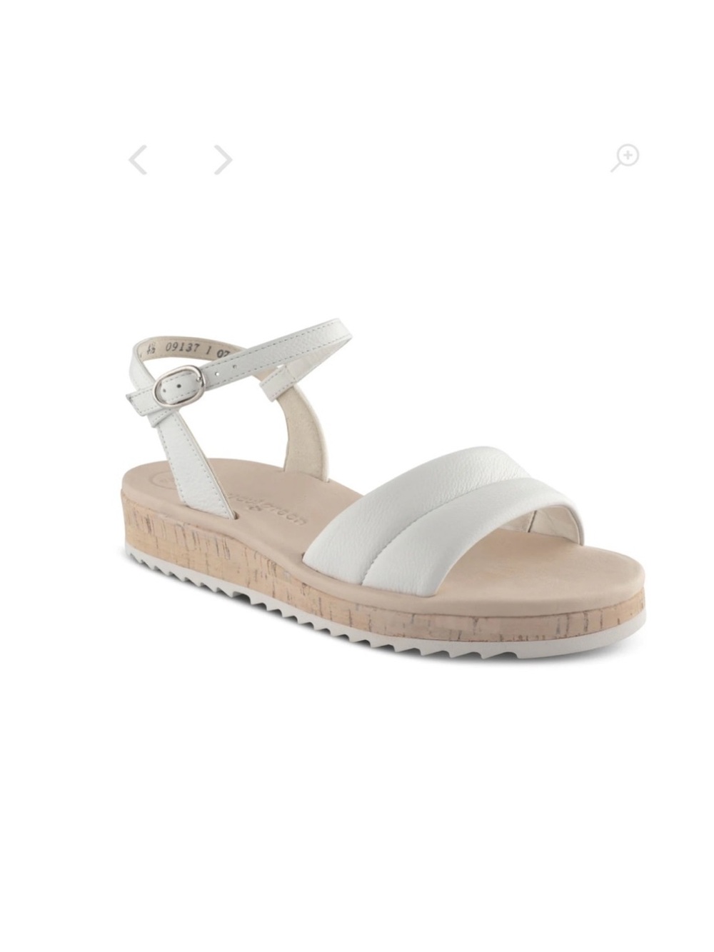 Paul Green Mindy Sandal white leather size 8 US
